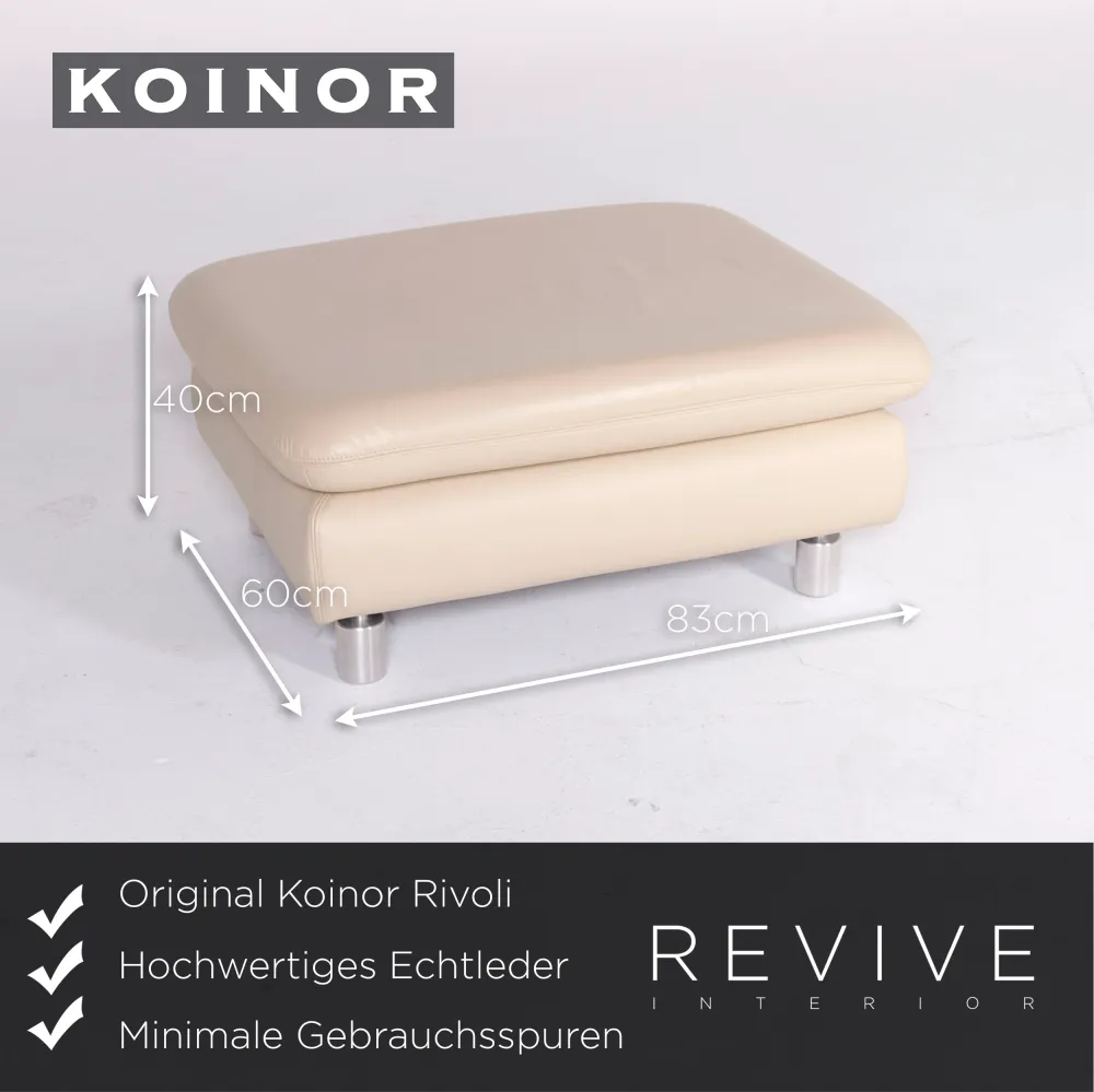 Koinor Rivoli Designer Leder Sofa Hocker Garnitur Echtleder Dreisitzer Couch #8686