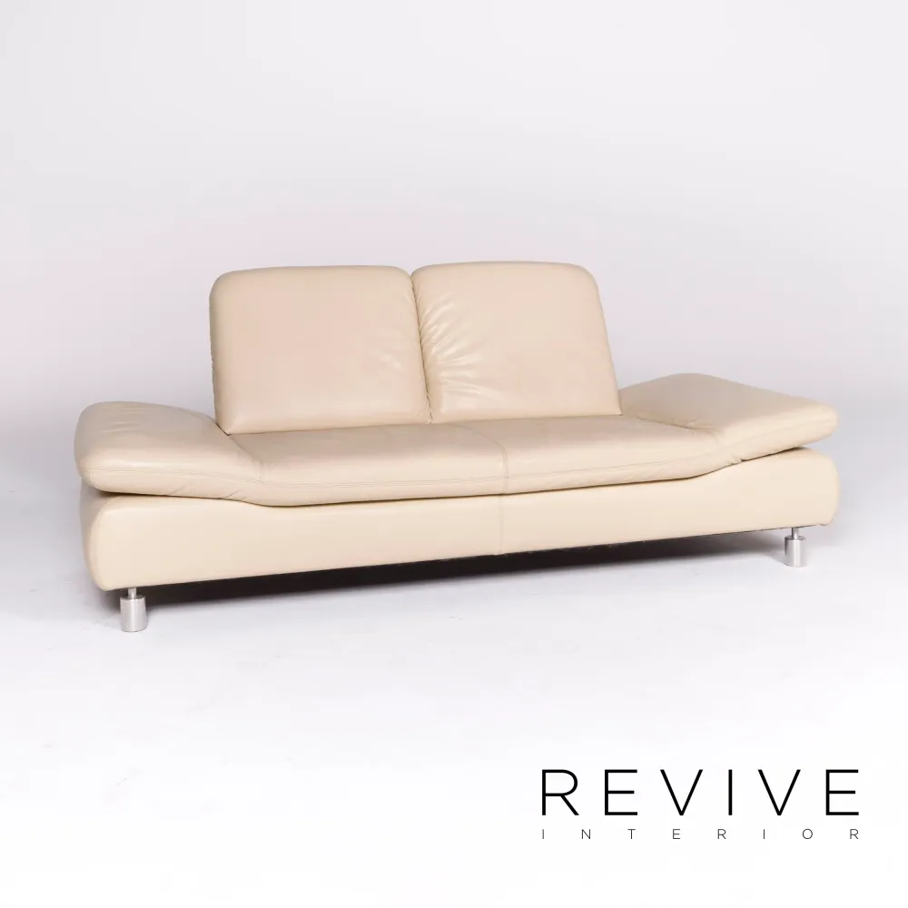Koinor Rivoli Designer Leder Sofa Hocker Garnitur Echtleder Dreisitzer Couch #8686