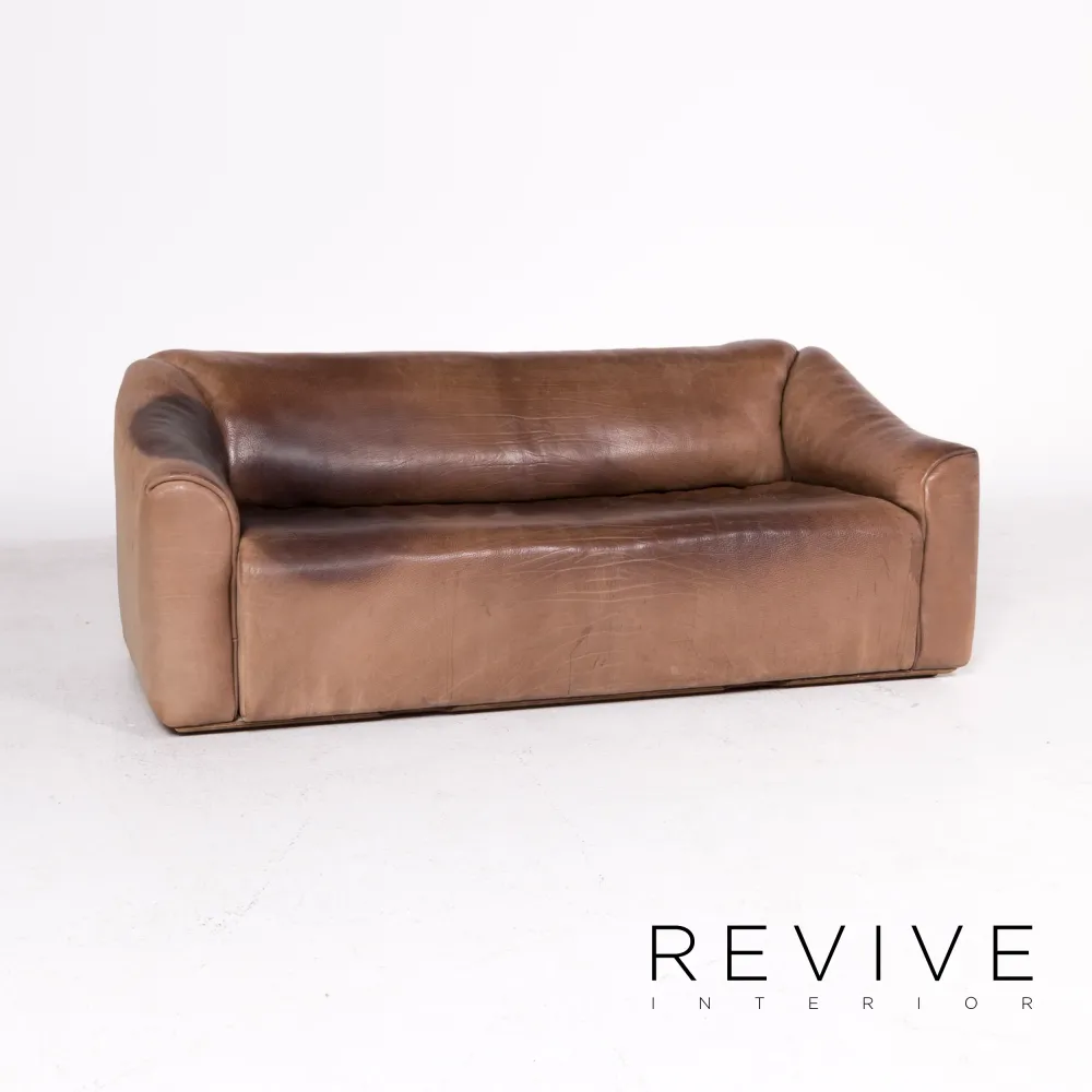 de Sede DS 47 Designer Leder Sofa Sessel Hocker Garnitur Echtleder Zweisitzer Dreisitzer Couch Anilin #8680