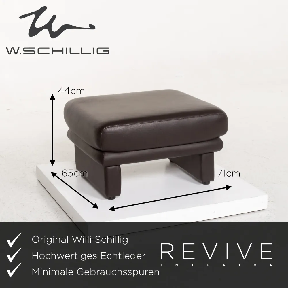 Willi Schillig Leder Sofa Garnitur Braun Dunkelbraun Couch #