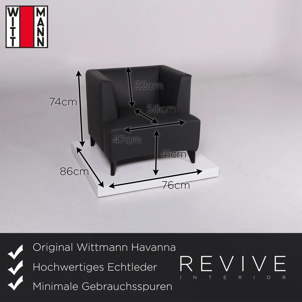 Wittmann Havanna Leder Sofa Garnitur Paolo Piva Grau Dreisitzer Sessel #10864