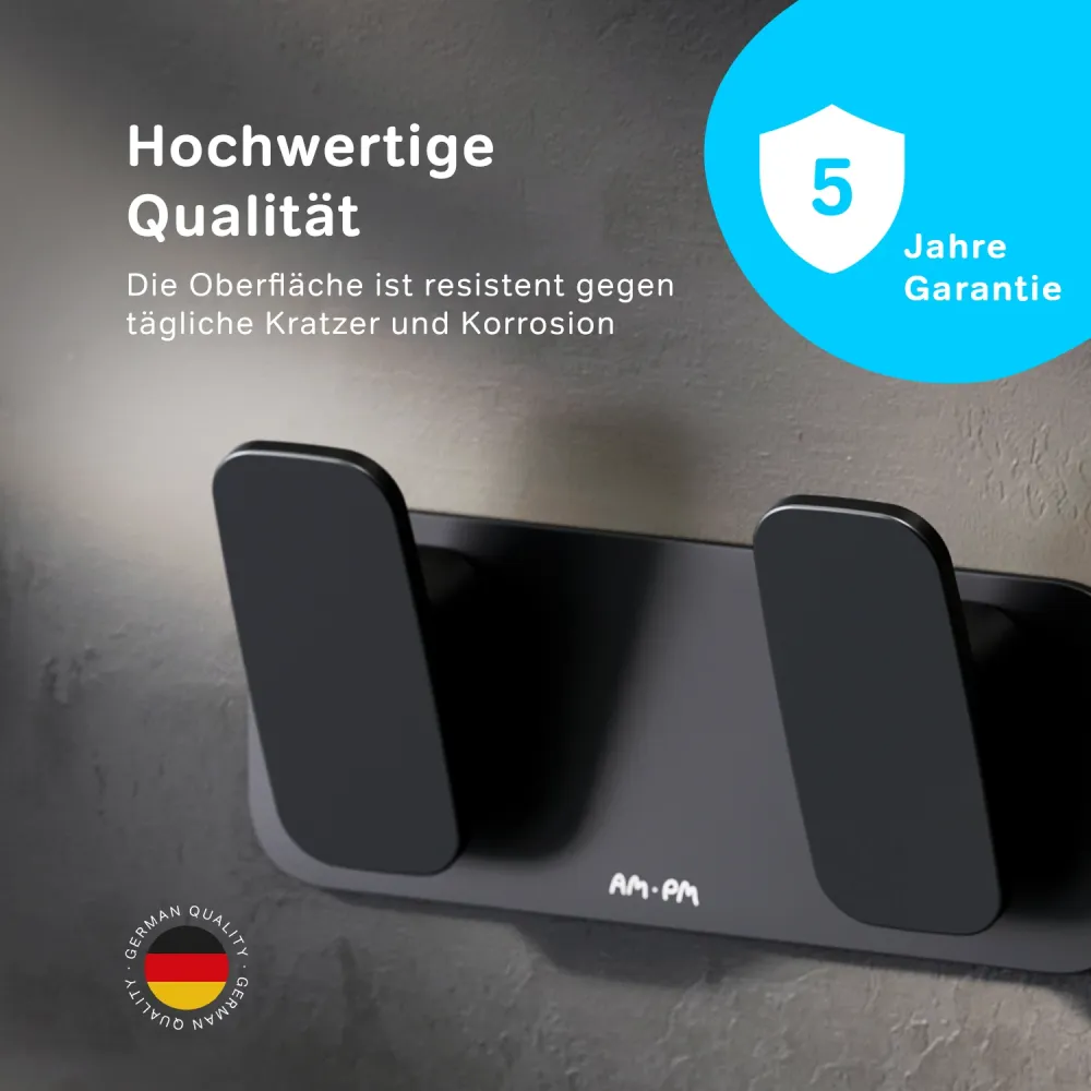 AIB35622 Handtuchhaken Inspire V2.0 Doppelhaken für Handtücher Wandhaken, Schwarz