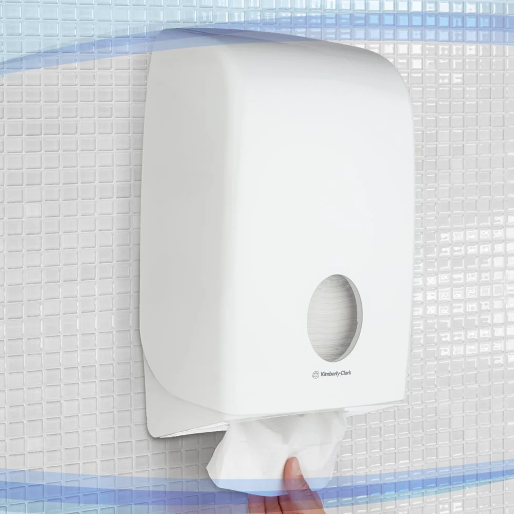 Aquarius™ Spender für gefaltete Handtücher - Interfold / Weiß - 1 Dispenser | Karton (1 Spender)