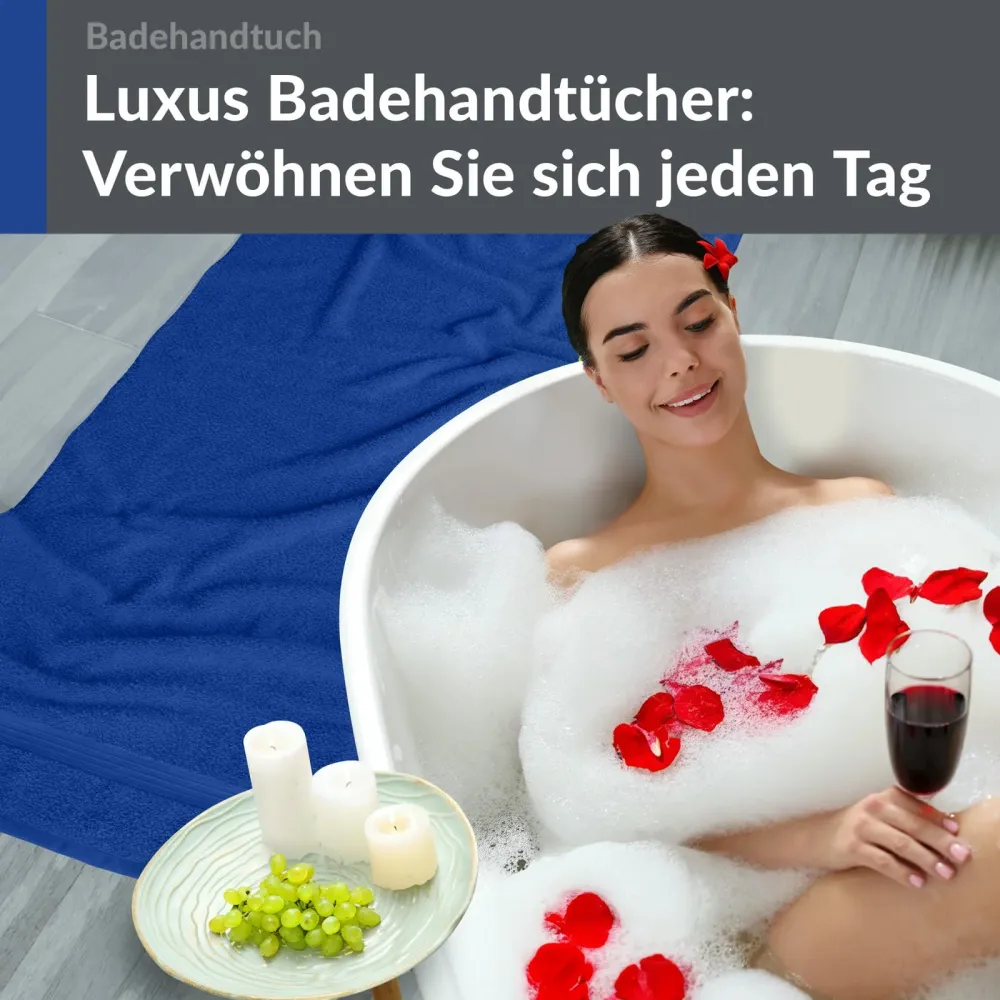 Badetuch 100x150 cm Blau - Königsblau