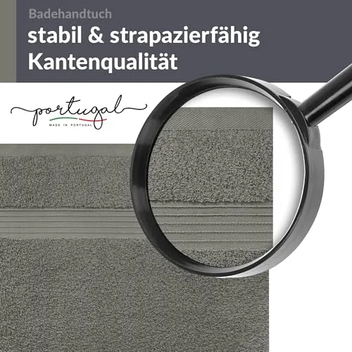 Badetuch 100x150 cm Grau - Dunkelgrau