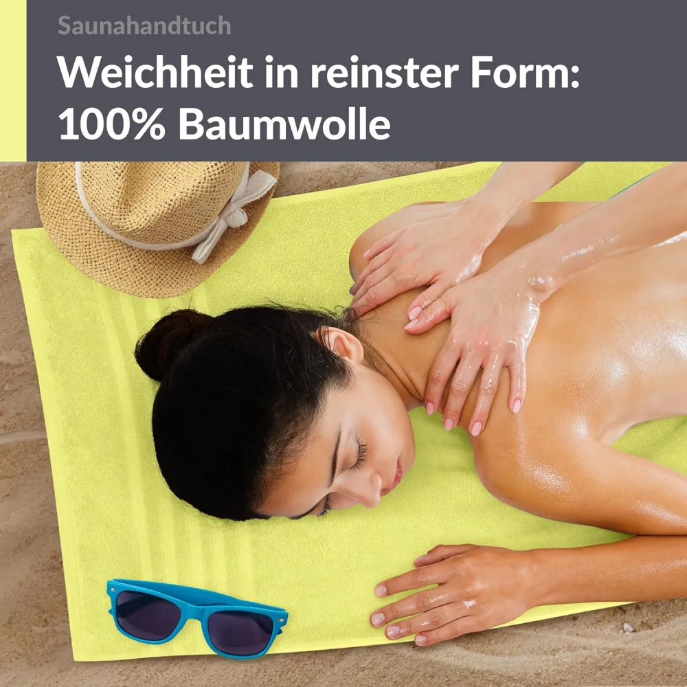 Badetuch groß 100x200 cm Grün - Anis