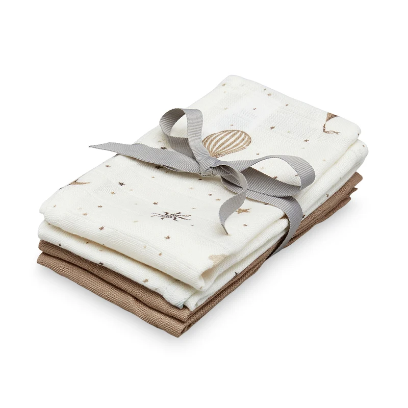 Cam Cam Copenhagen 4er Pack Waschlappen Musselin Mix Dreamland/ Warm Taupe