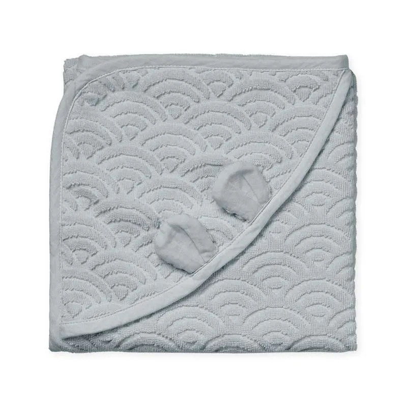 Cam Cam Copenhagen Handtuch mit Kapuze und Ohren - Baby - GOTS - Klassisches Grau