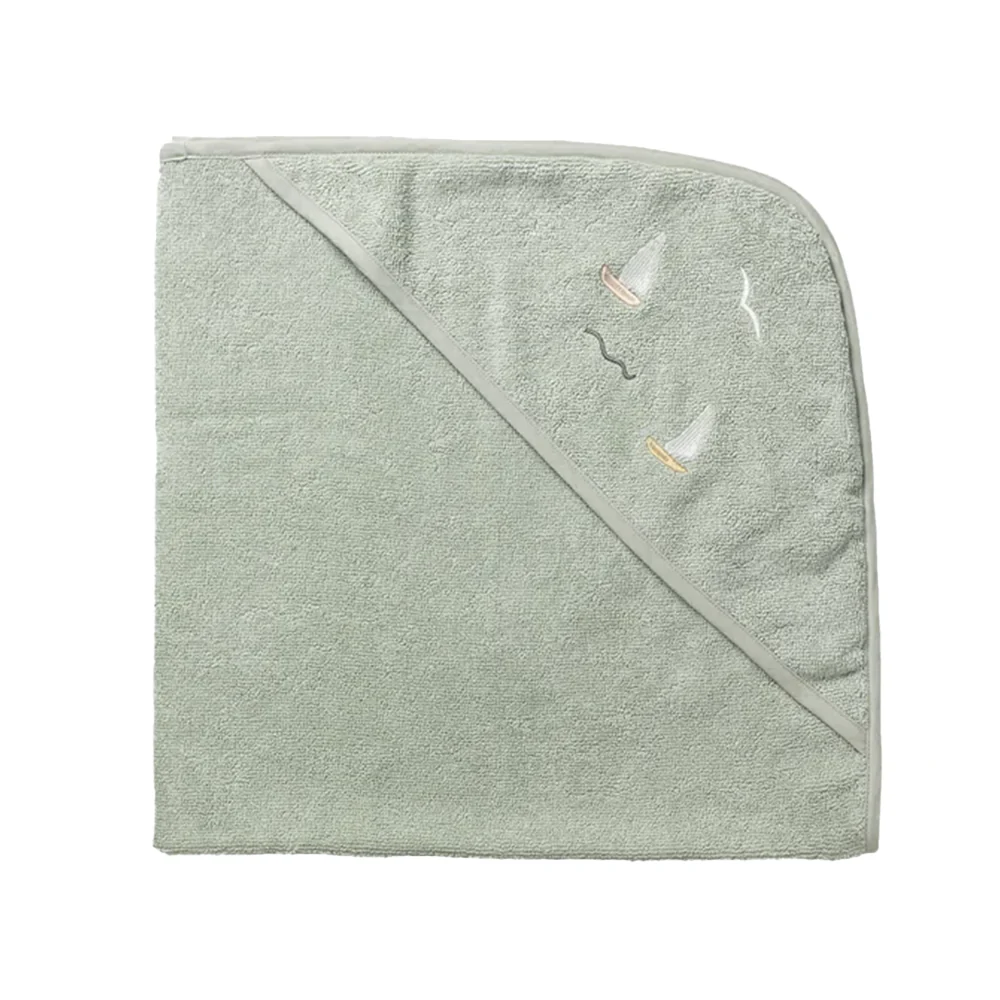 Dear April Baby Kapuzenbadetuch 'Petal' Sailboats