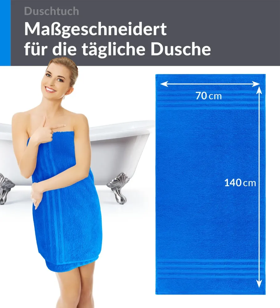 Duschhandtuch 70x140 cm Blau - Karibik