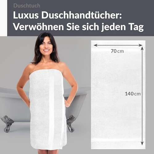 Duschtuch - Badetuch 70x140 cm Weiß