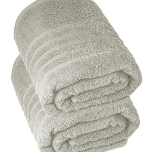 Duschtuch groß 100x150 cm 2er Set Grau - Kiesel