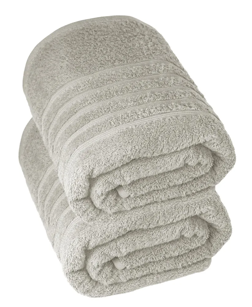 Duschtuch groß 100x150 cm 2er Set Grau - Kiesel