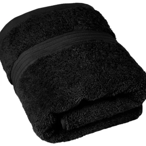 Frottee Handtuch 50x100 cm Schwarz