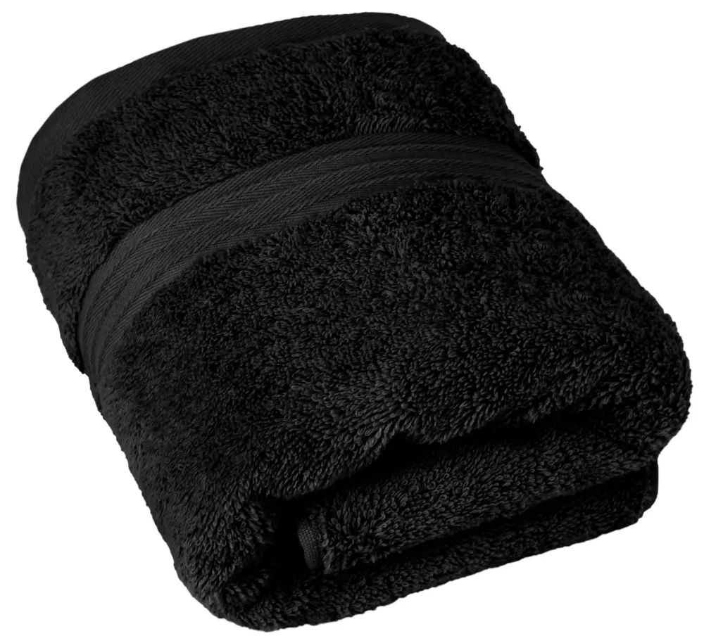 Frottee Handtuch 50x100 cm Schwarz