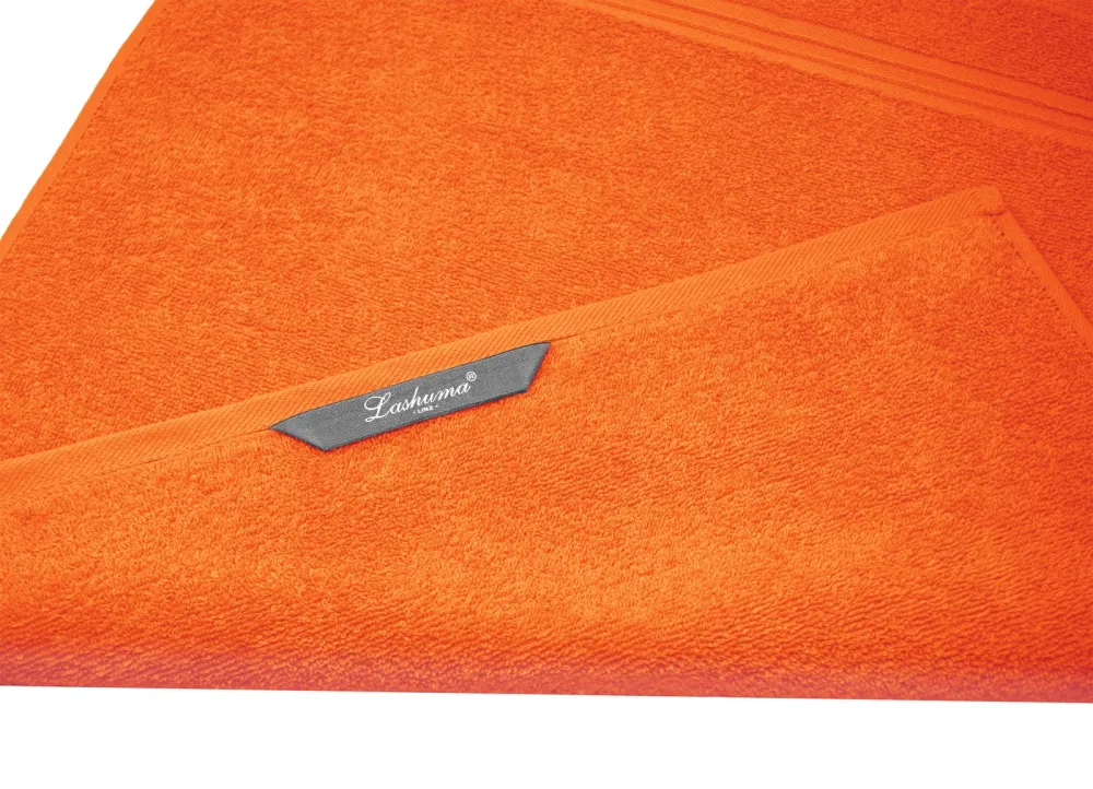 Frottee Küchenhandtücher 50x50 cm 4er Set Orange - Blutorange