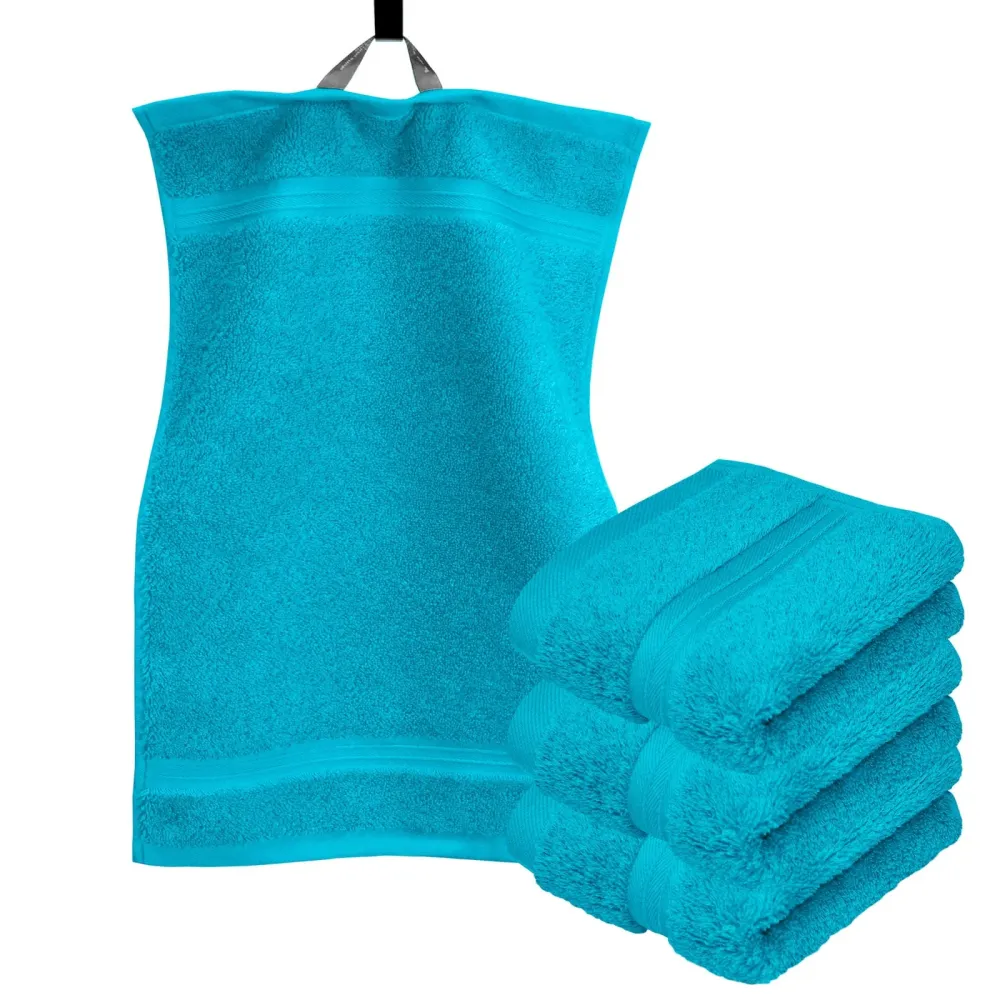 Gästehandtuch 30x50 cm 4er Set Blau - Aquamarin