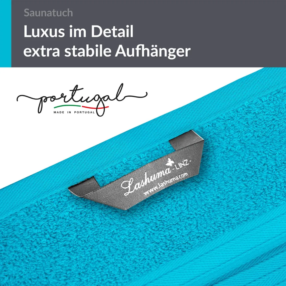 Gästehandtuch 30x50 cm 4er Set Blau - Aquamarin