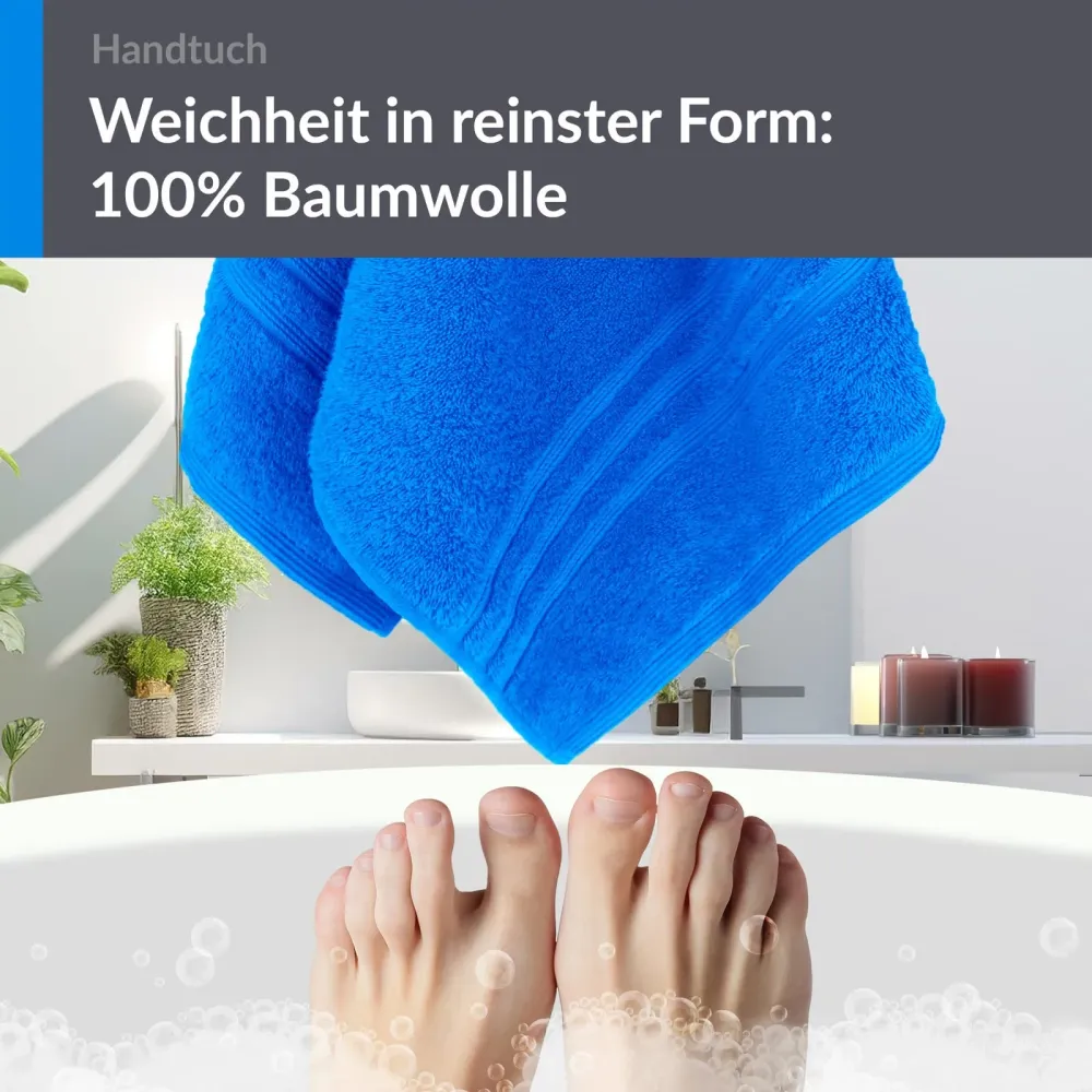 Handtuch 50x100 cm Blau - Karibik