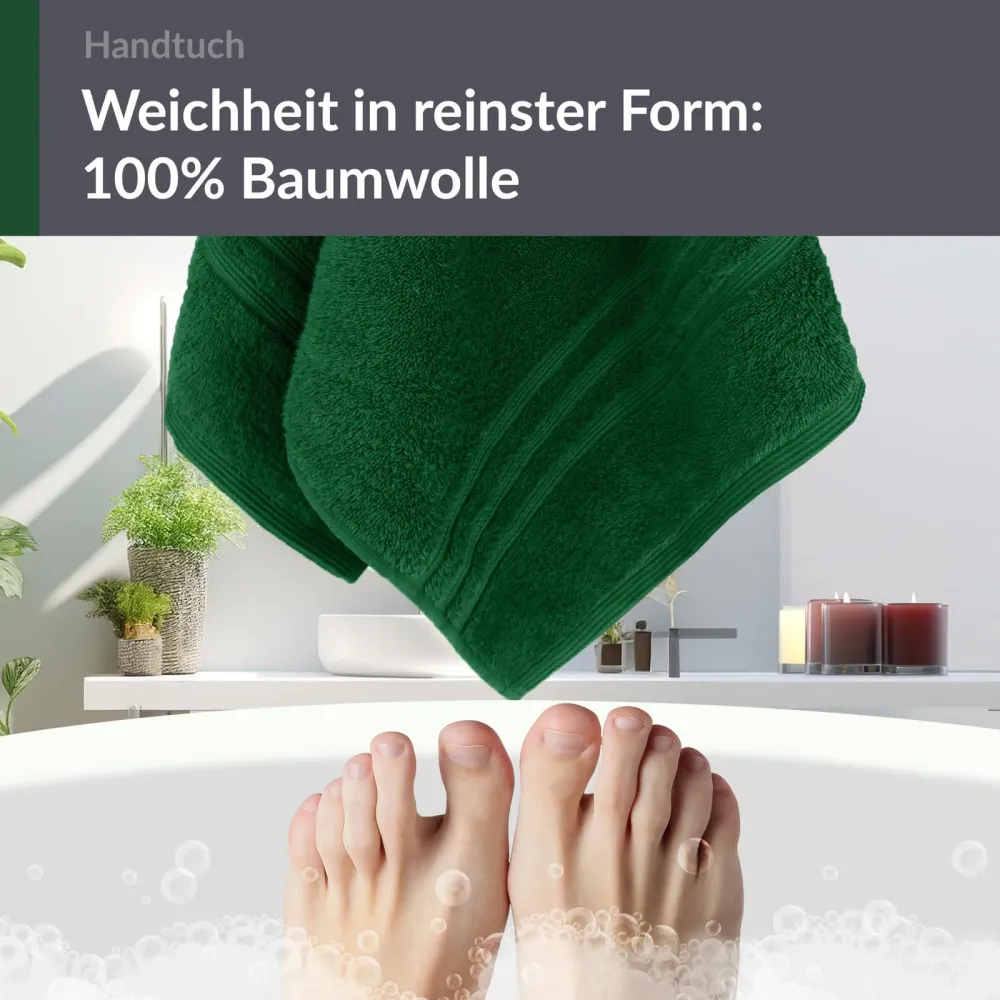 Handtuch 50x100 cm Grün - Tannen