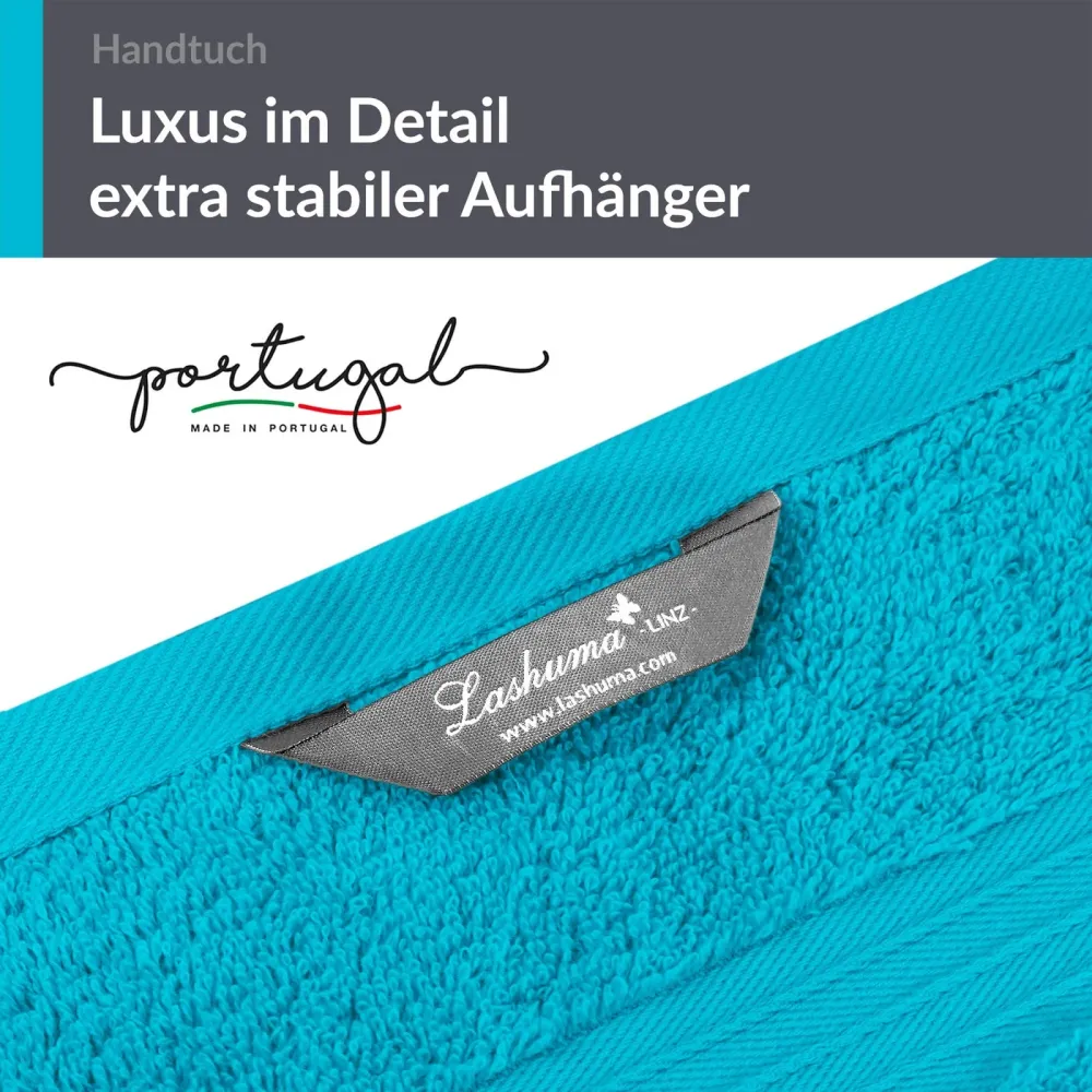 Handtuch Set 50x100 cm 2 Stück Blau - Aquamarin