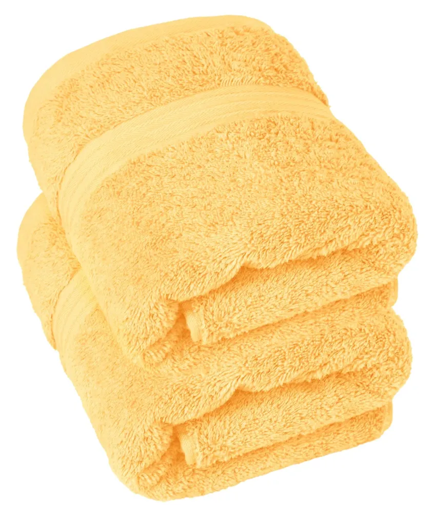 Handtuch Set 50x100 cm 2 Stück Gelb - Aprikosen