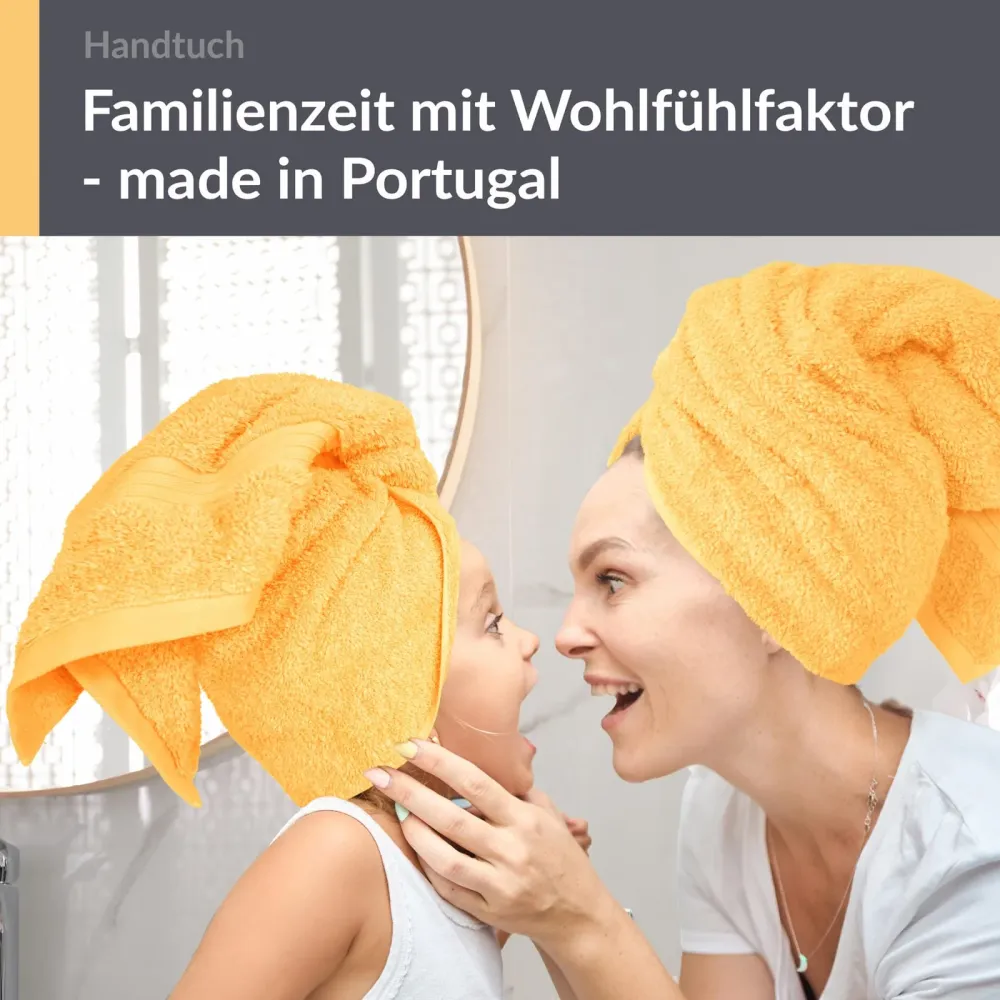 Handtuch Set 50x100 cm 2 Stück Gelb - Aprikosen