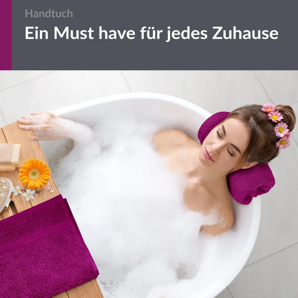 Handtuch Set 50x100 cm 2 Stück Lila - Orchidee