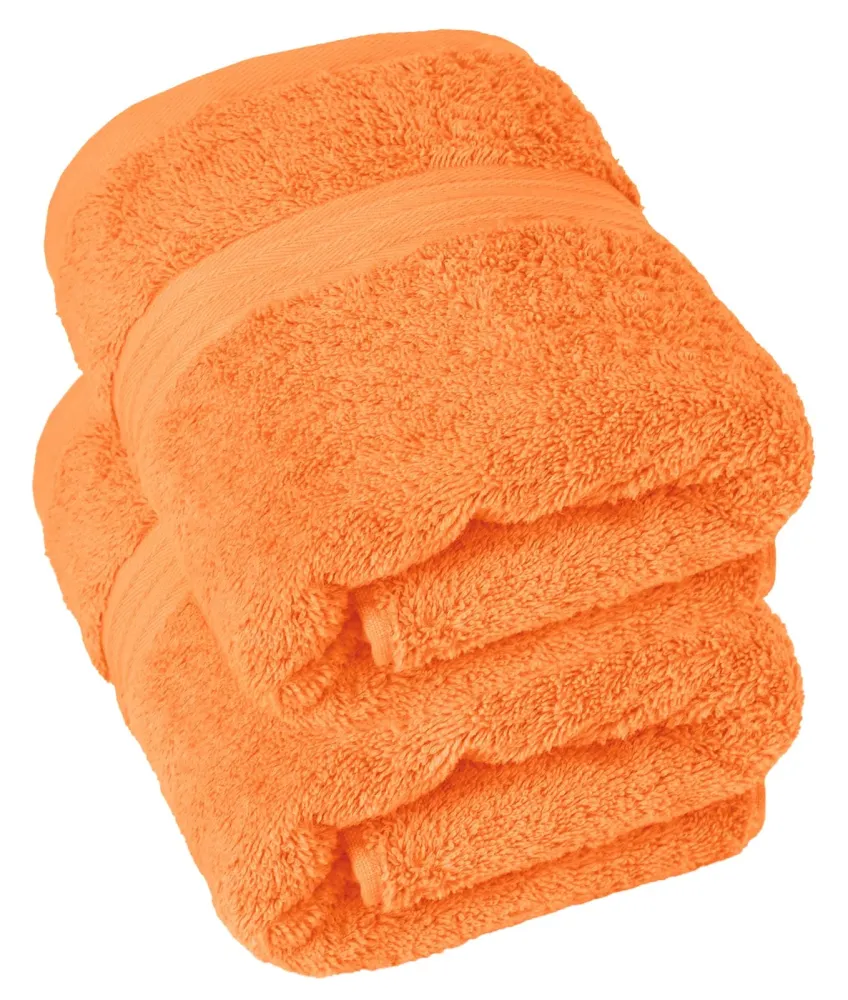 Handtuch Set 50x100 cm 2 Stück Orange - Blutorange