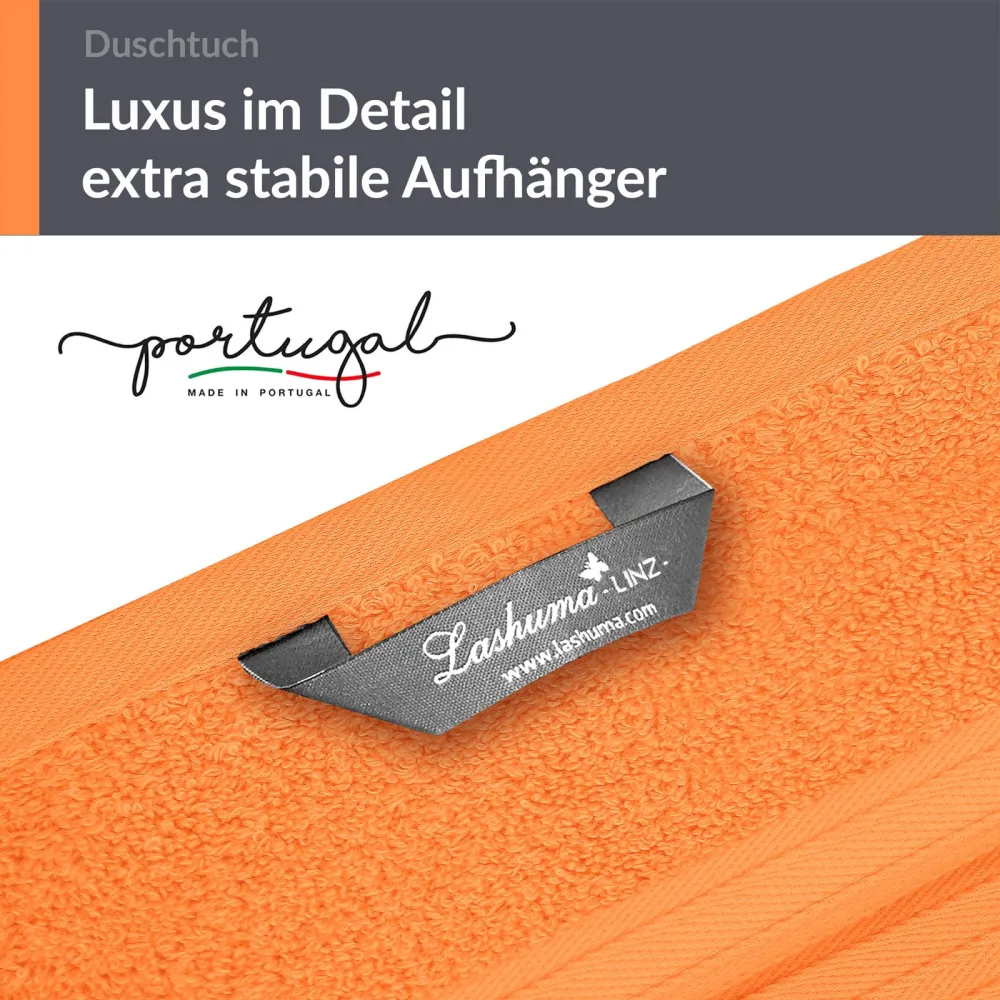 Handtuch Set 50x100 cm 2 Stück Orange - Blutorange