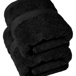 Handtuch Set 50x100 cm 2 Stück Schwarz
