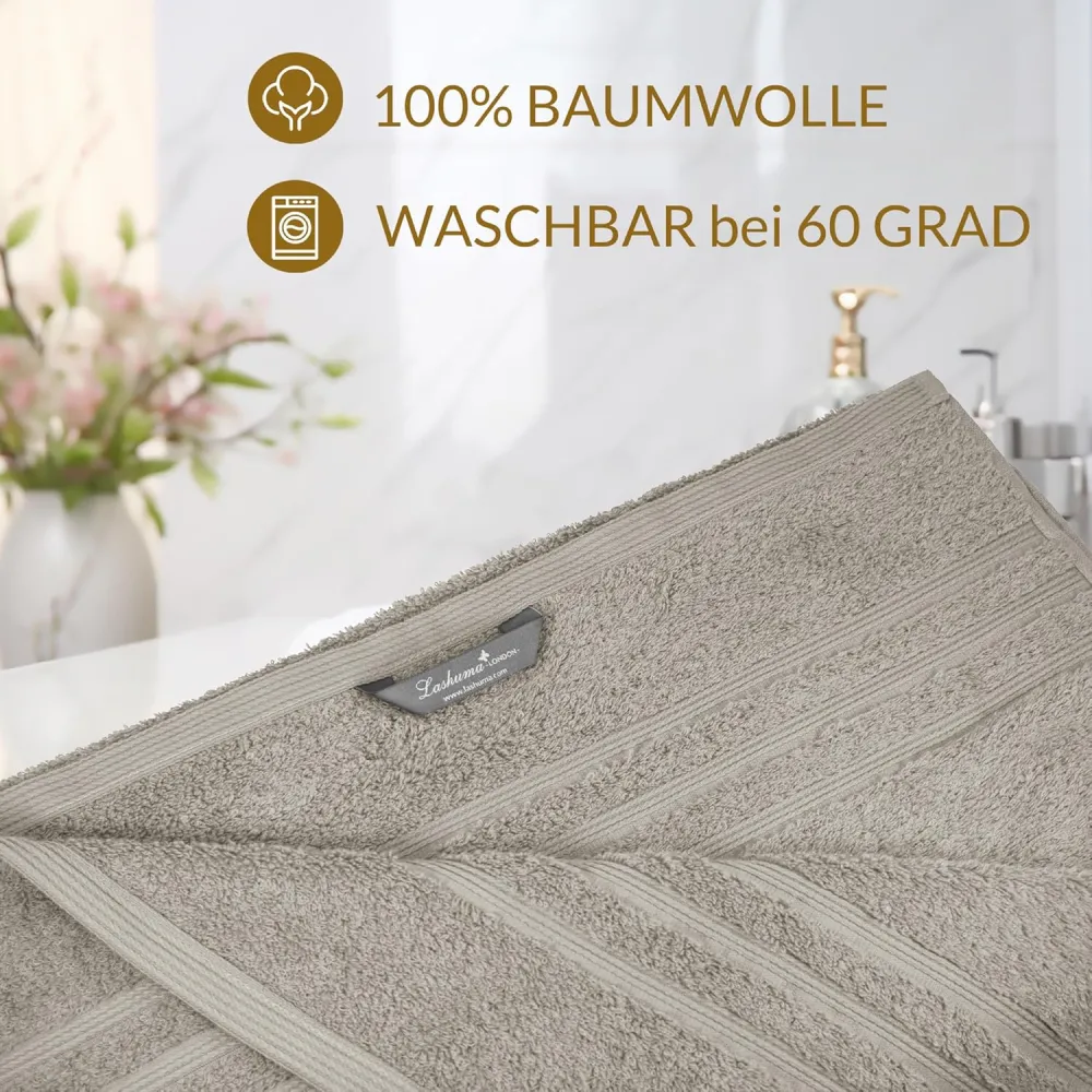 Handtuch Set Türkis - Beige, 2x Duschtücher 70x140 cm und Handtücher 2x 50x100 cm