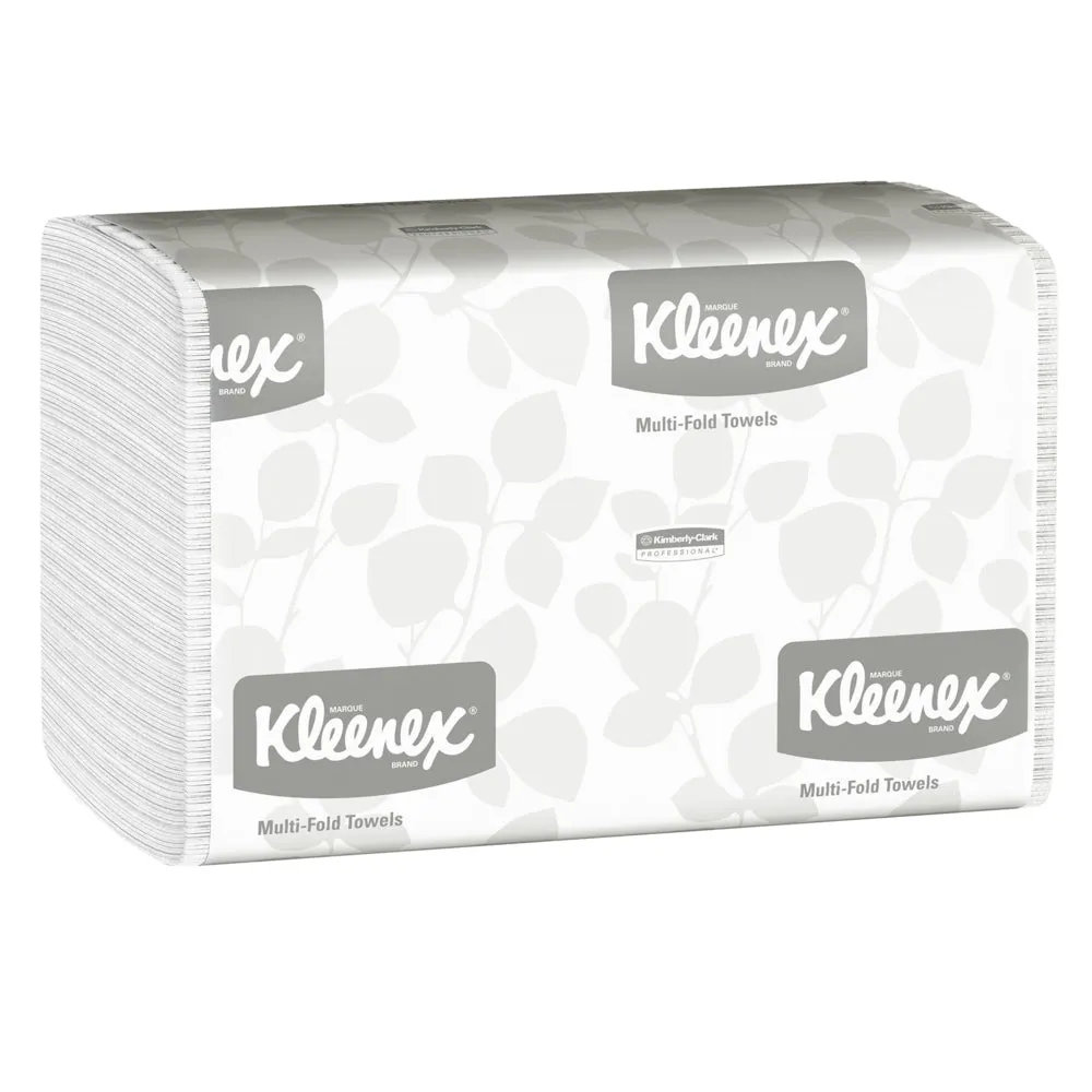 Kleenex® Handtücher - MultiFold / Weiß /Mittel - 16 Clips x 150 Sheets | Karton (16 Päckchen)