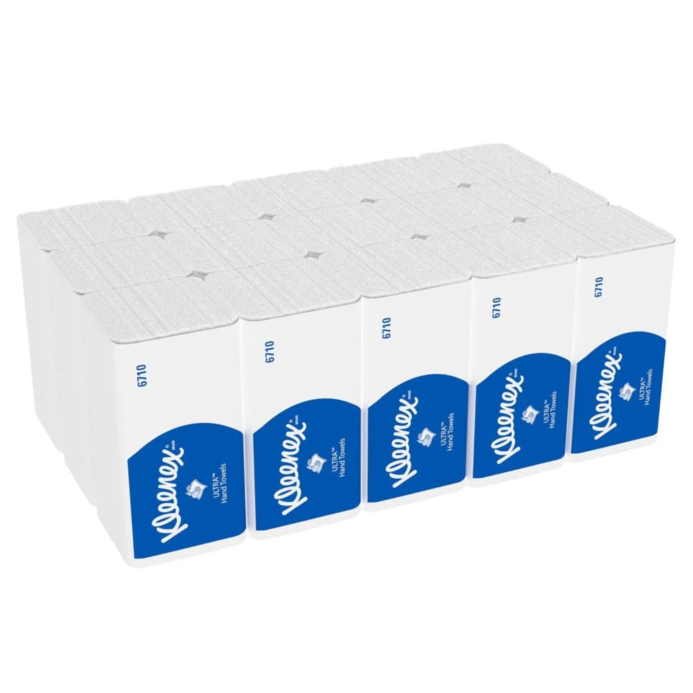 Kleenex® Ultra™ Falthandtücher - Interfold / Weiß - 15 Clips x 96 Sheets | Karton (15 Päckchen)