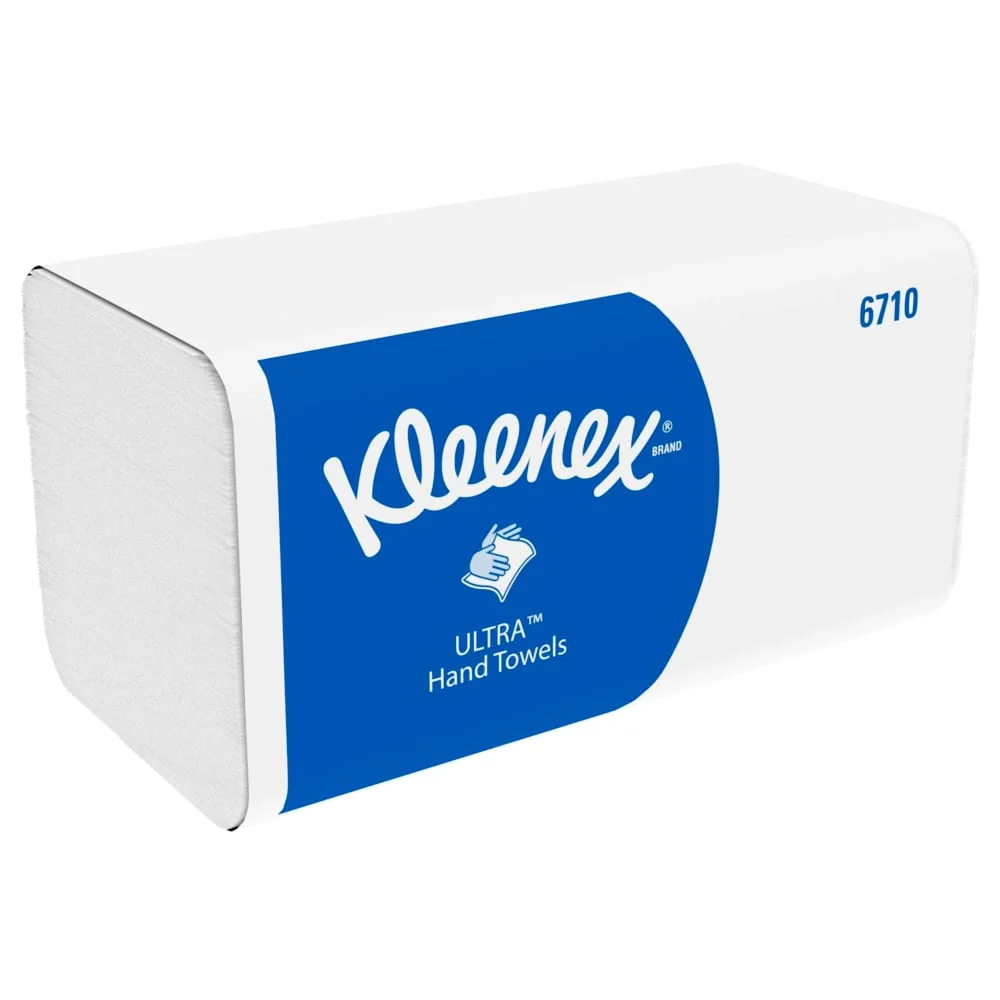 Kleenex® Ultra™ Falthandtücher - Interfold / Weiß - 15 Clips x 96 Sheets | Karton (15 Päckchen)