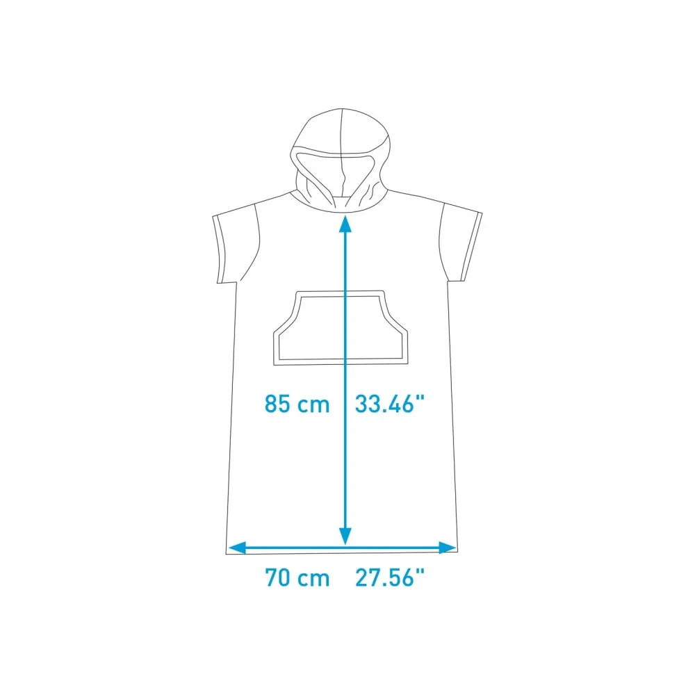 Poncho Junior Cyan-Türkis Surflogic 59806