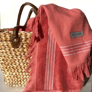 Ross Hamamtuch Badetuch Sauna Bio Baumwolle rosenholz 90x180