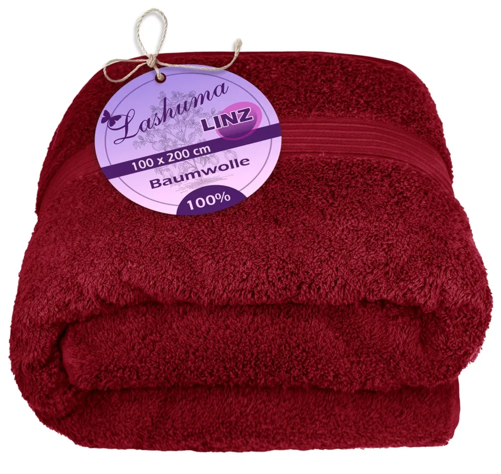 Saunahandtuch 70x200 cm Rot - Rubin