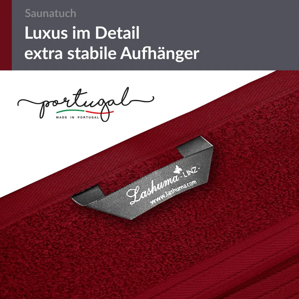 Saunahandtuch 70x200 cm Rot - Rubin