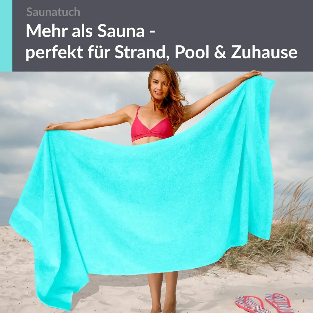 Saunahandtuch 70x200 cm Türkis