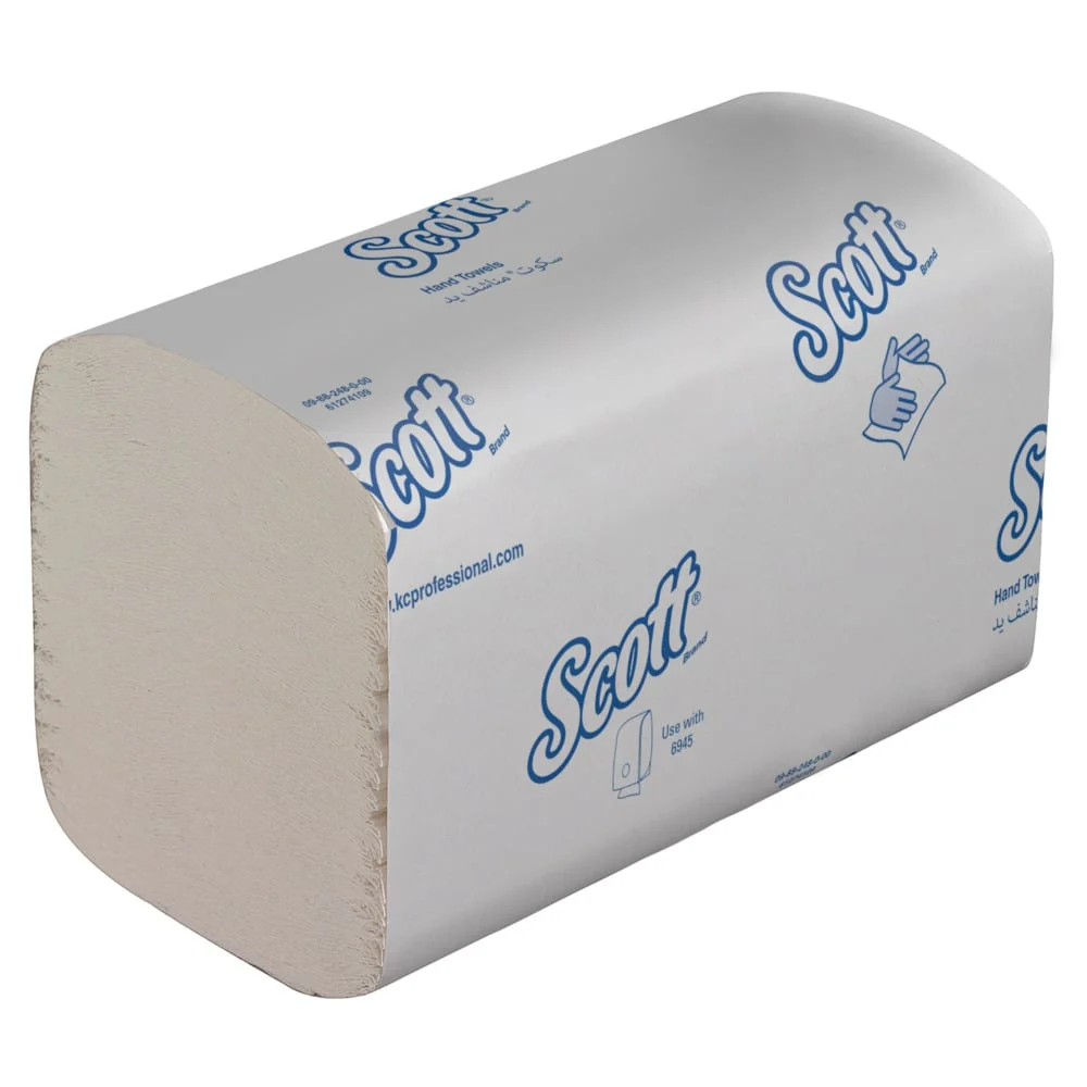 Scott® Control™ Handtücher - gefaltet / Weiß /Groß - 15 Clips x 240 Sheets | Karton (15 Päckchen)