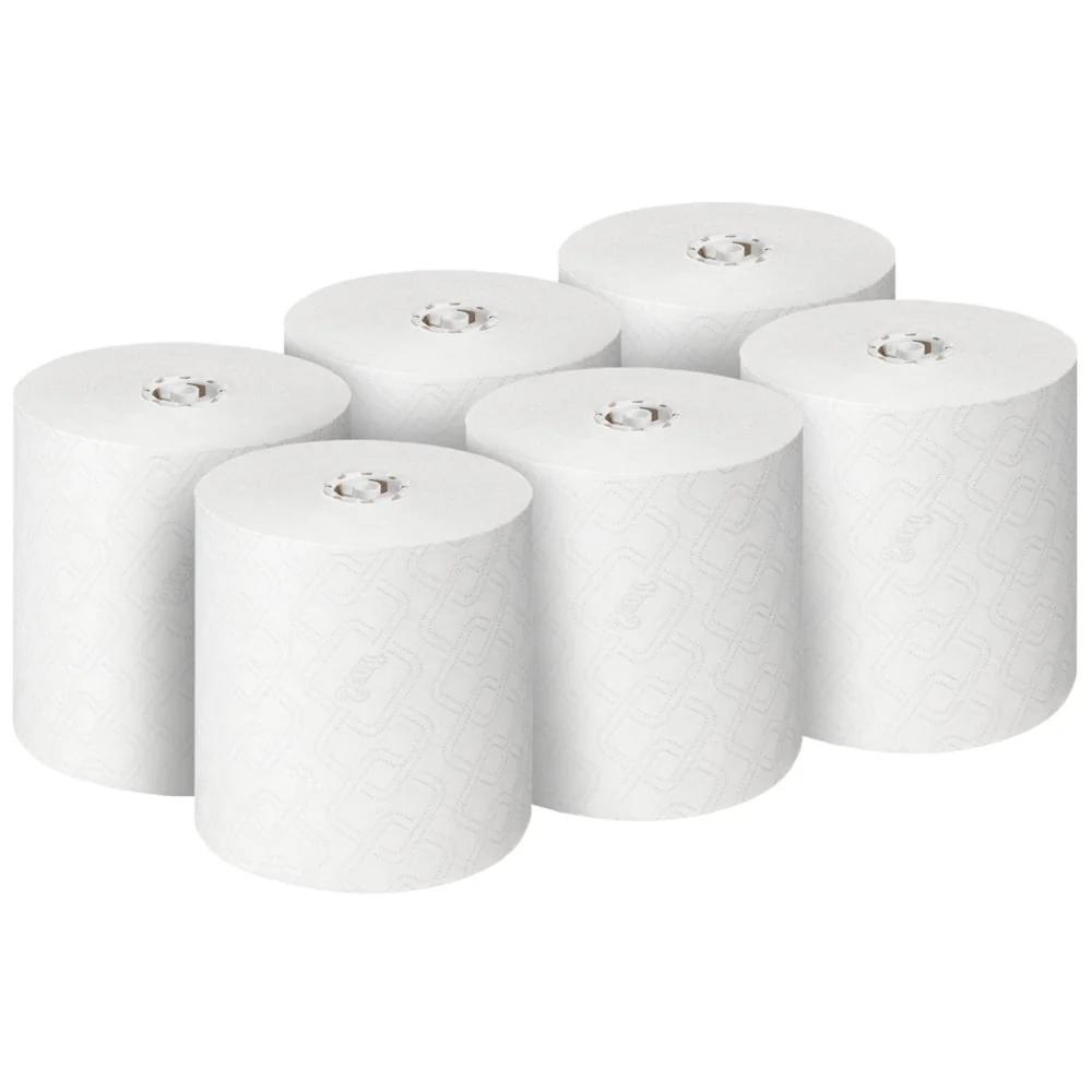 Scott® Essential™ Handtücher - Rolle / Weiß - 6 Rolls x 1 Sheet | Karton (6 Rollen)