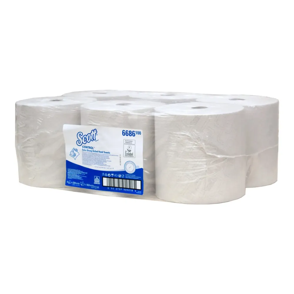 Scott® EXTRA STRONG Handtücher - Rolle / Weiß - 6 Rolls x 1 Sheet | Karton (6 Rollen)