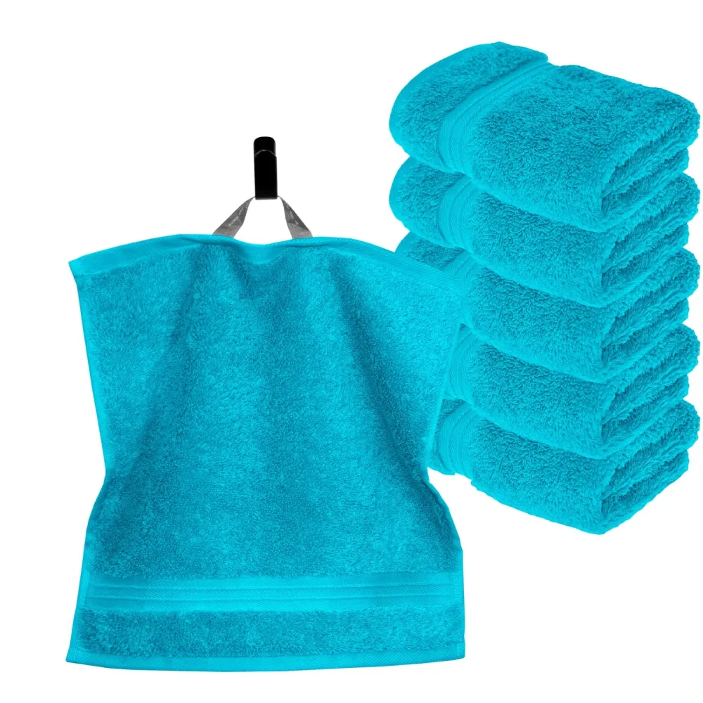 Seiftücher 30x30 cm, 6er Set Waschlappen Blau - Aquamarin