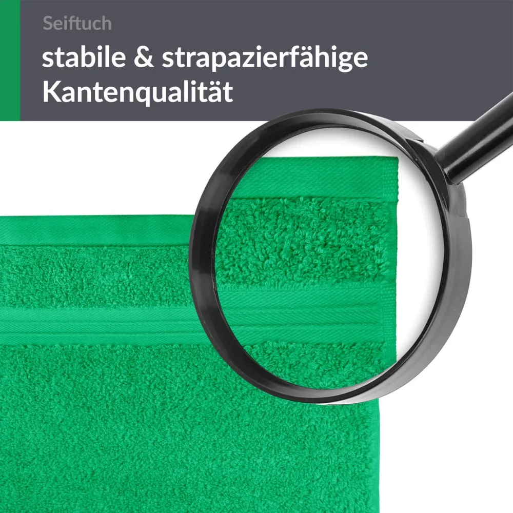 Seiftücher 30x30 cm, 6er Set Waschlappen Grün - Forst
