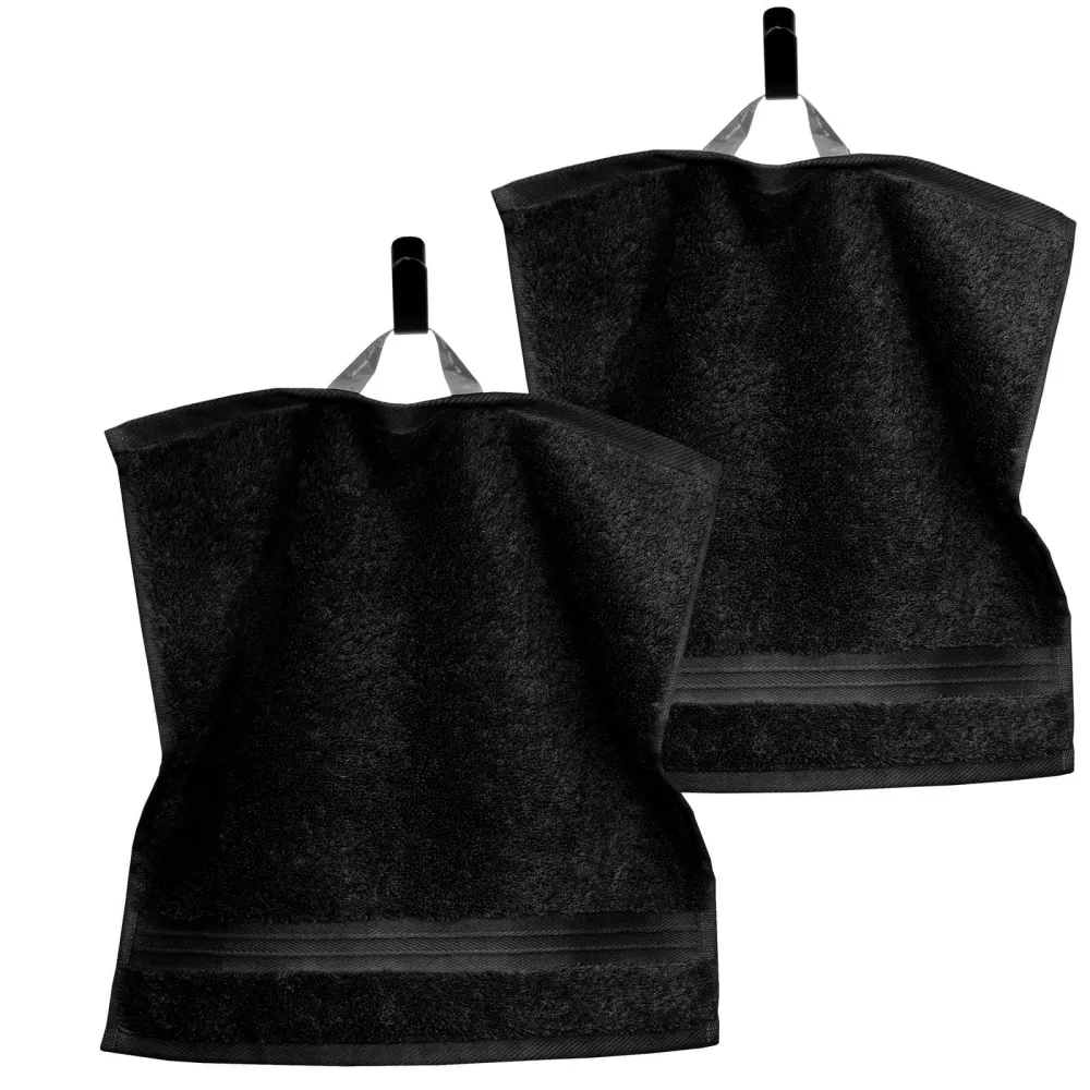 Seiftuch 30x30 cm, 2er Set Waschlappen Schwarz