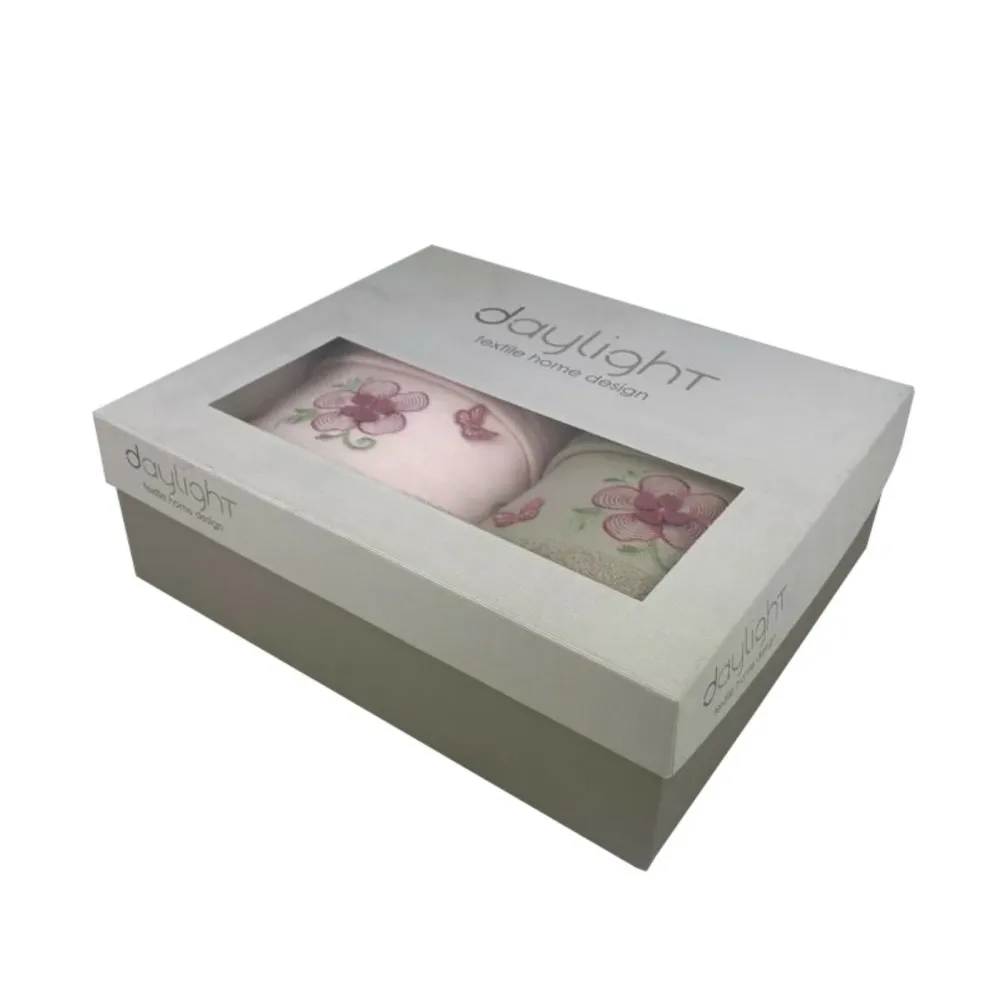 Set aus 2+2 Badetüchern aus Baumwollschwamm für Gesicht und Gäste Daylight Diletta 0763