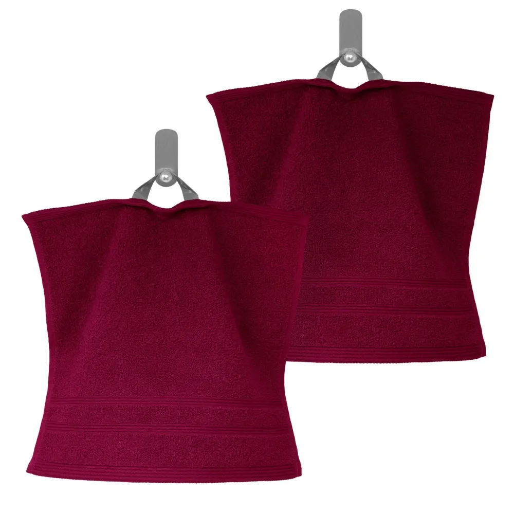 Waschlappen 30x30 cm 2er Rot - Kirsch