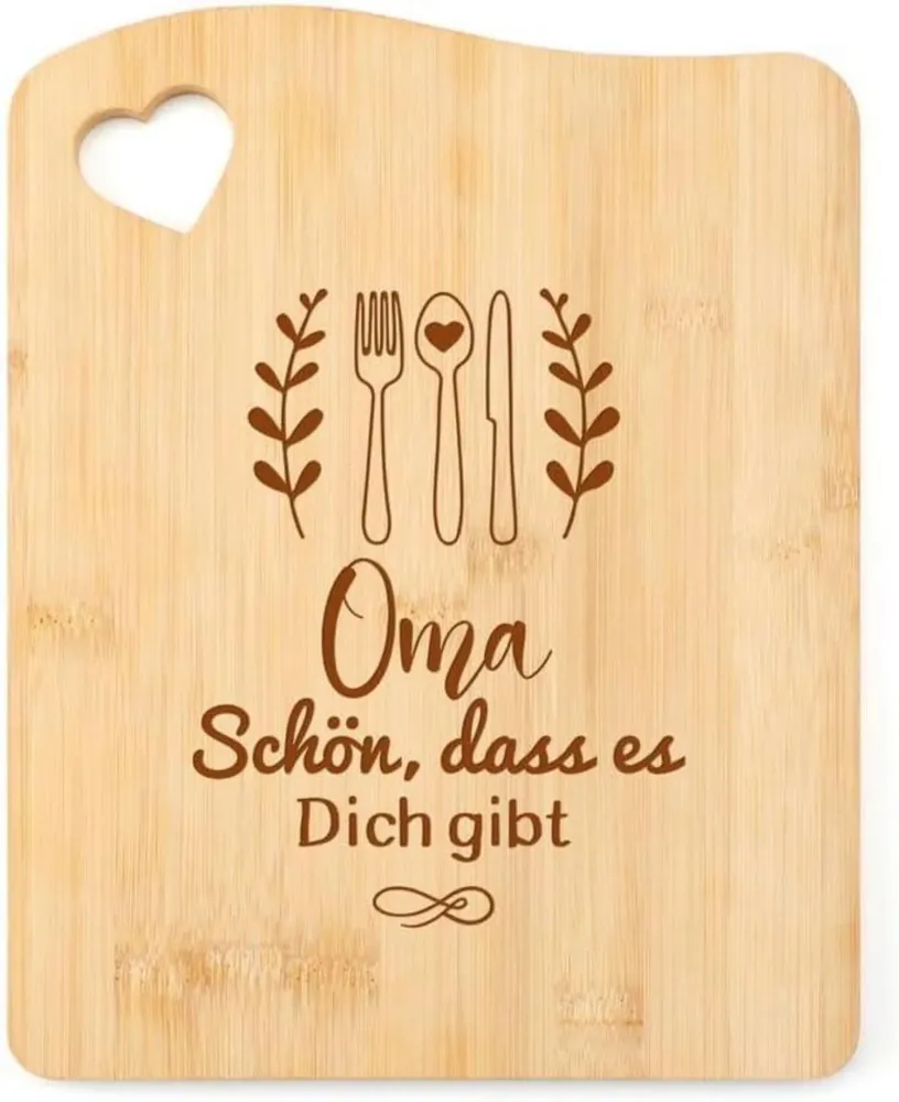Bambus Schneidebrett für Oma zum Weihnachten Geburtstag