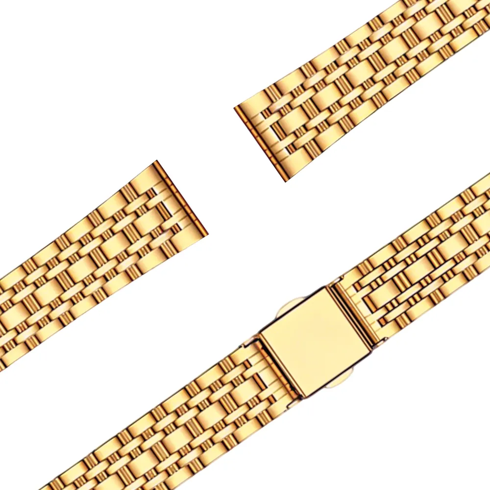 Bandz Pebble Round 2 - 14mm Stahlarmband 'Deluxe' (Gold)